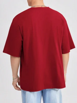 T-shirt oversize à manches courtes et col rond pour homme