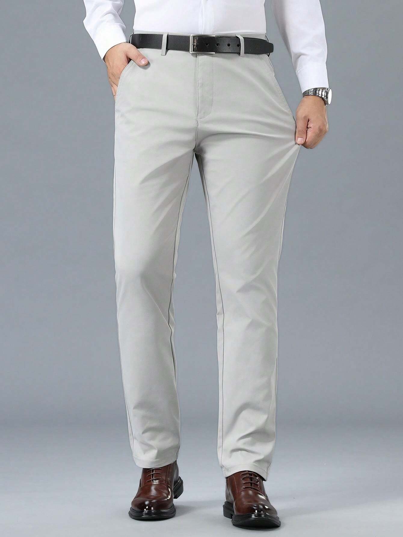 Pantalon de costume slim uni pour homme – Image 3