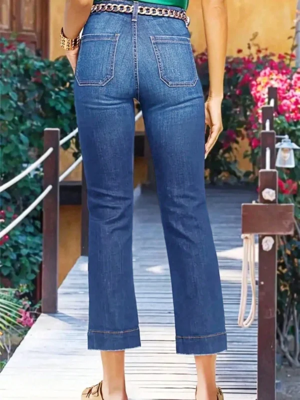 Jean skinny extensible délavé style western pour femme – Image 2