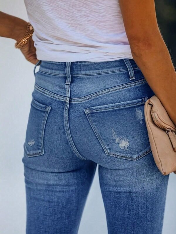 Jean skinny extensible taille haute pour femme – Image 2
