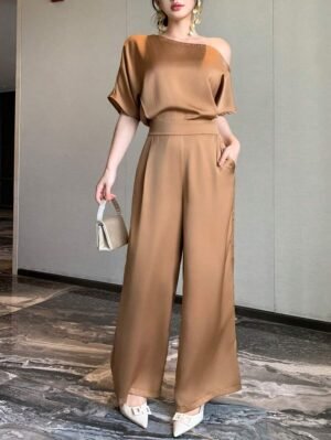 DAZY Summer New Combinaison légère et luxueuse avec pantalon pour femme